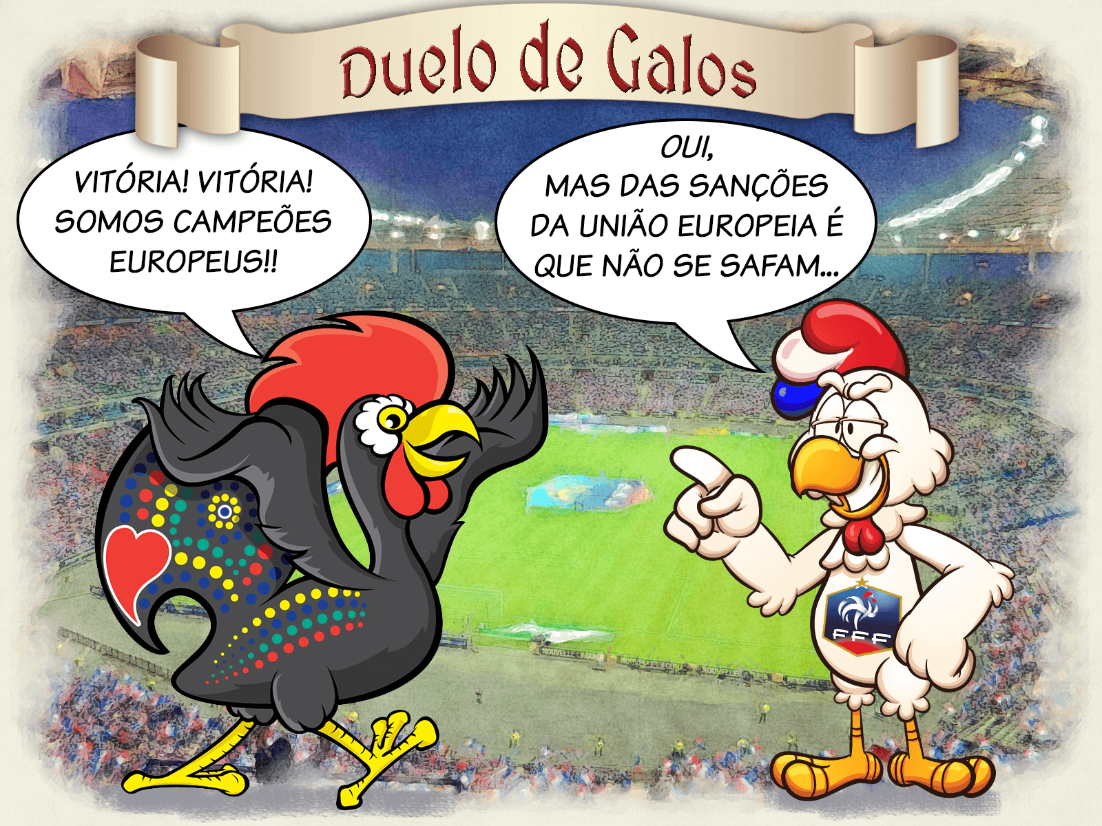 Duelo de Galos (Galo de Barcelos vs. Coq Français)